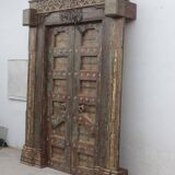 Ancienne Porte Indienne en Vieux Teck