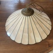 Suspension style Tiffany vintage, opal glass lampshade Ø45cm