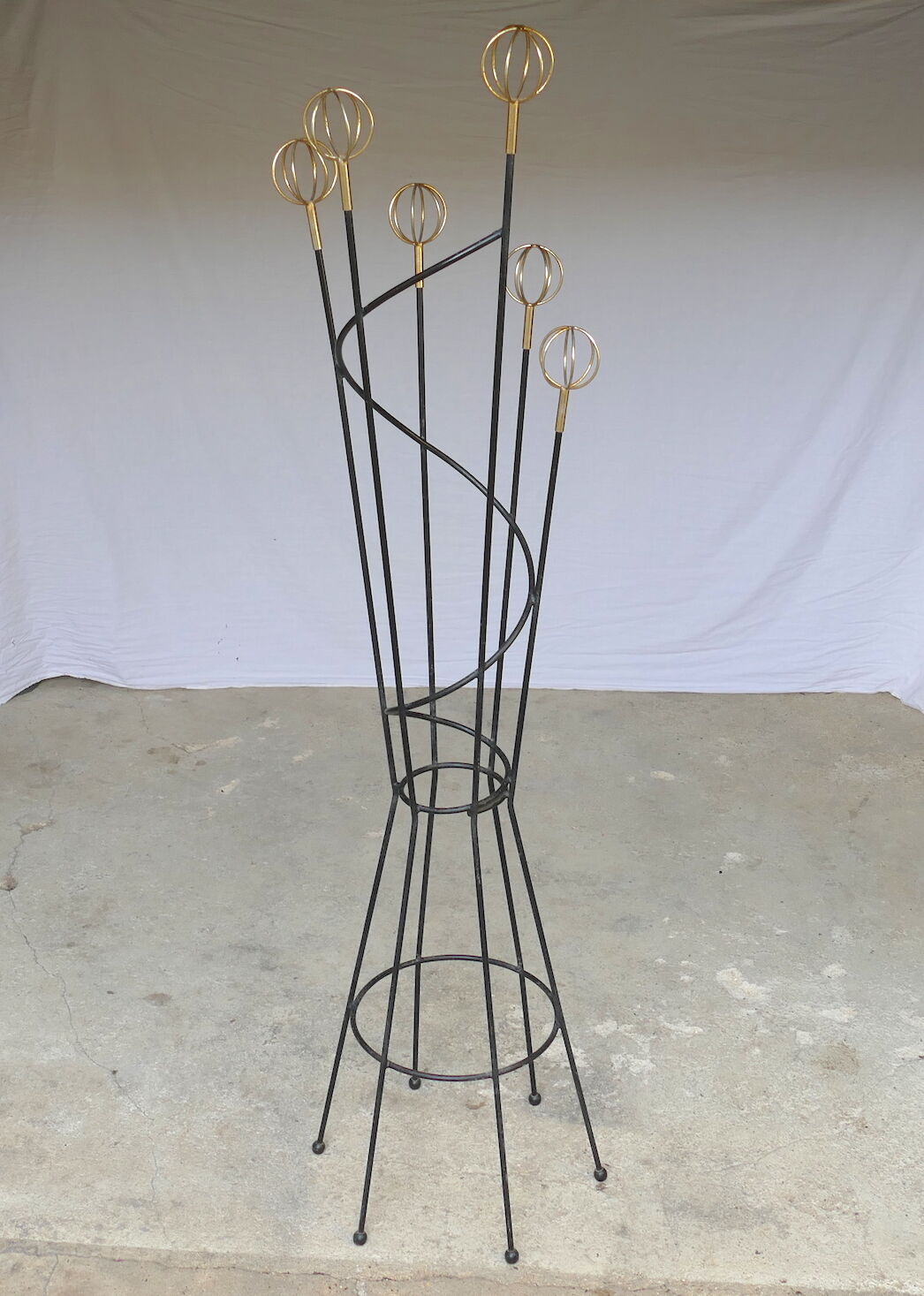 Vintage geo astrolabe coat rack 1950