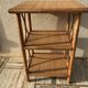 Vintage wicker and rattan shelf