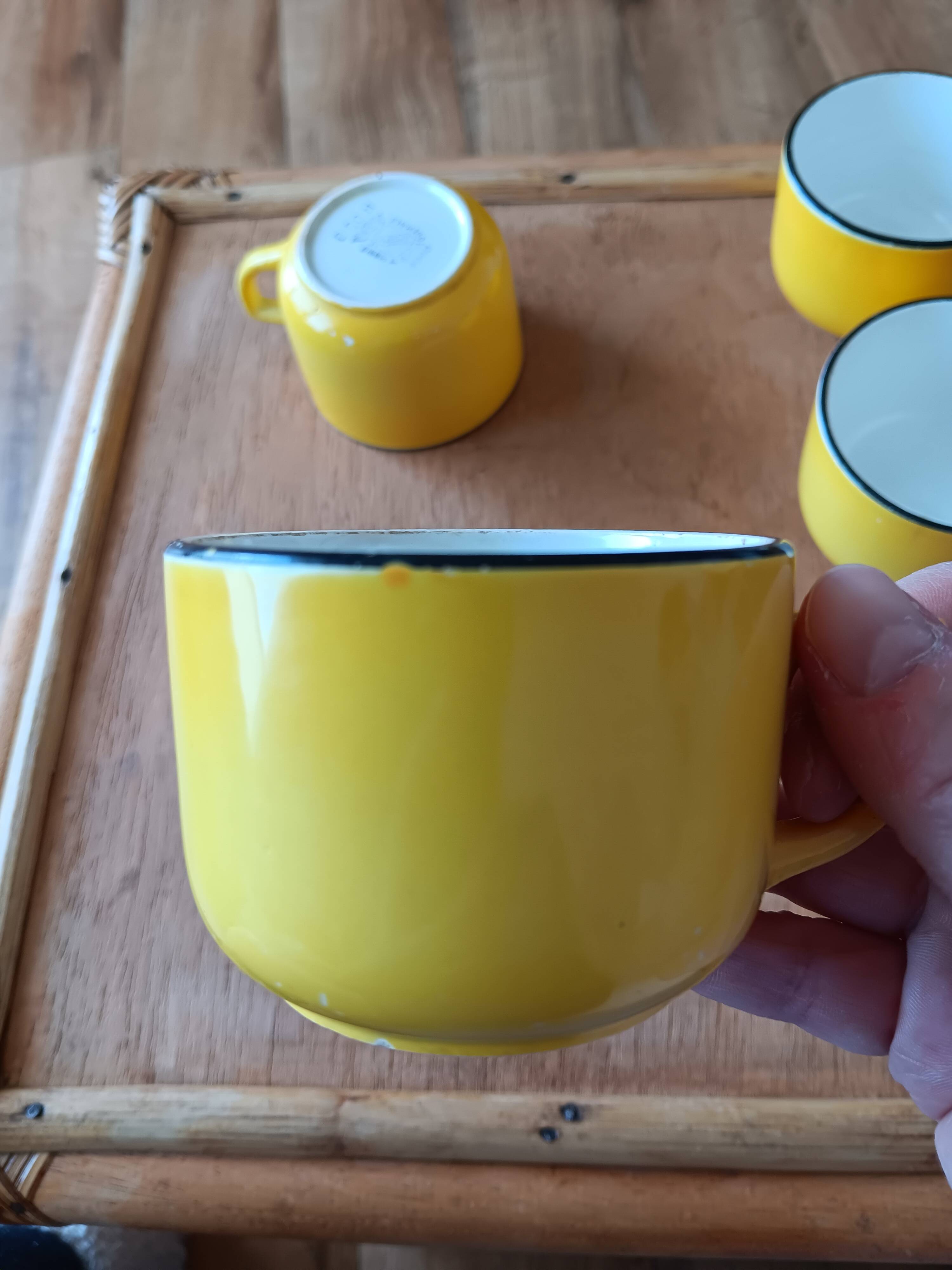 Antique coffee cups Digoin & Sarreguemines