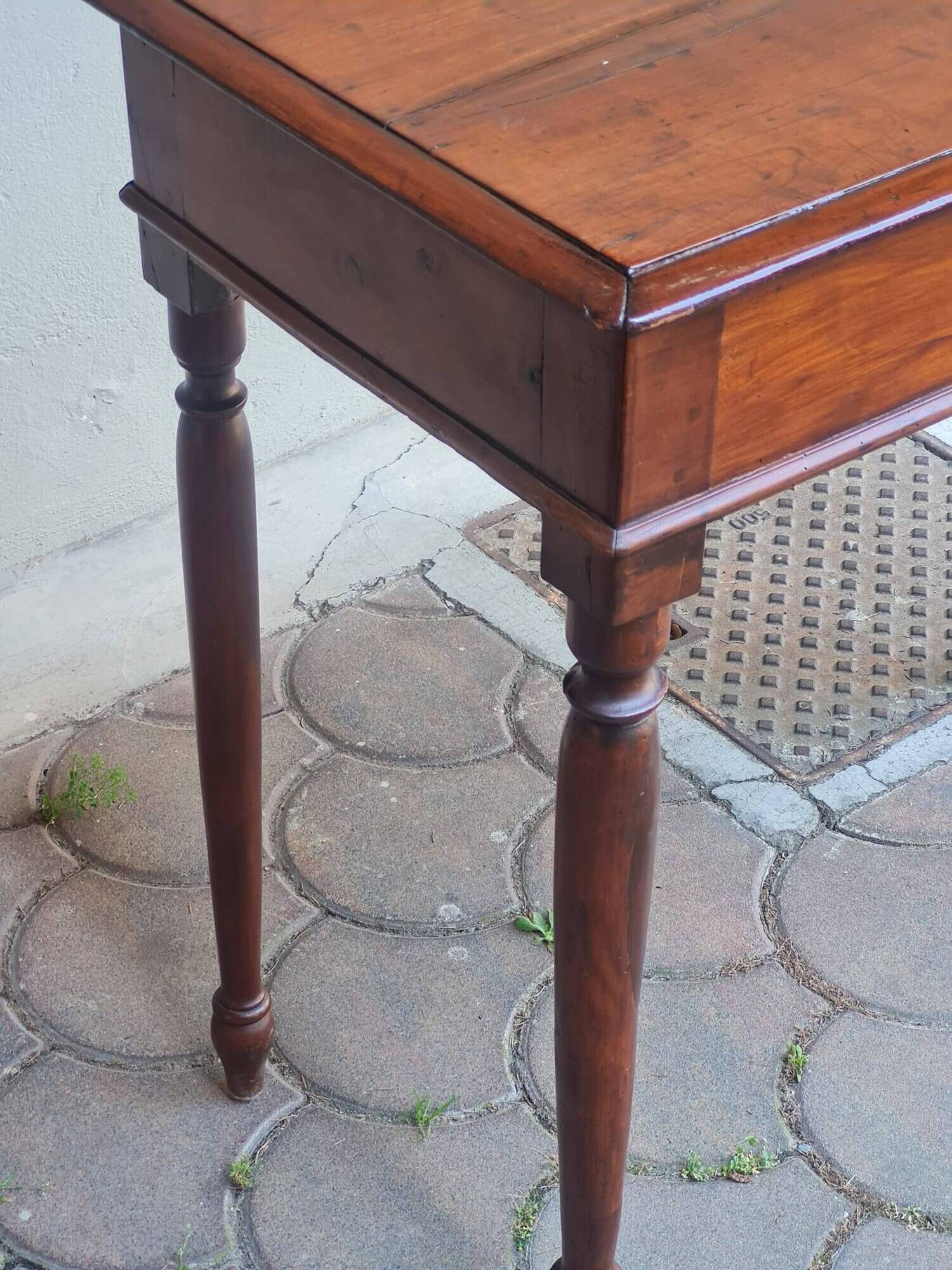 Centre writing table in stained wood