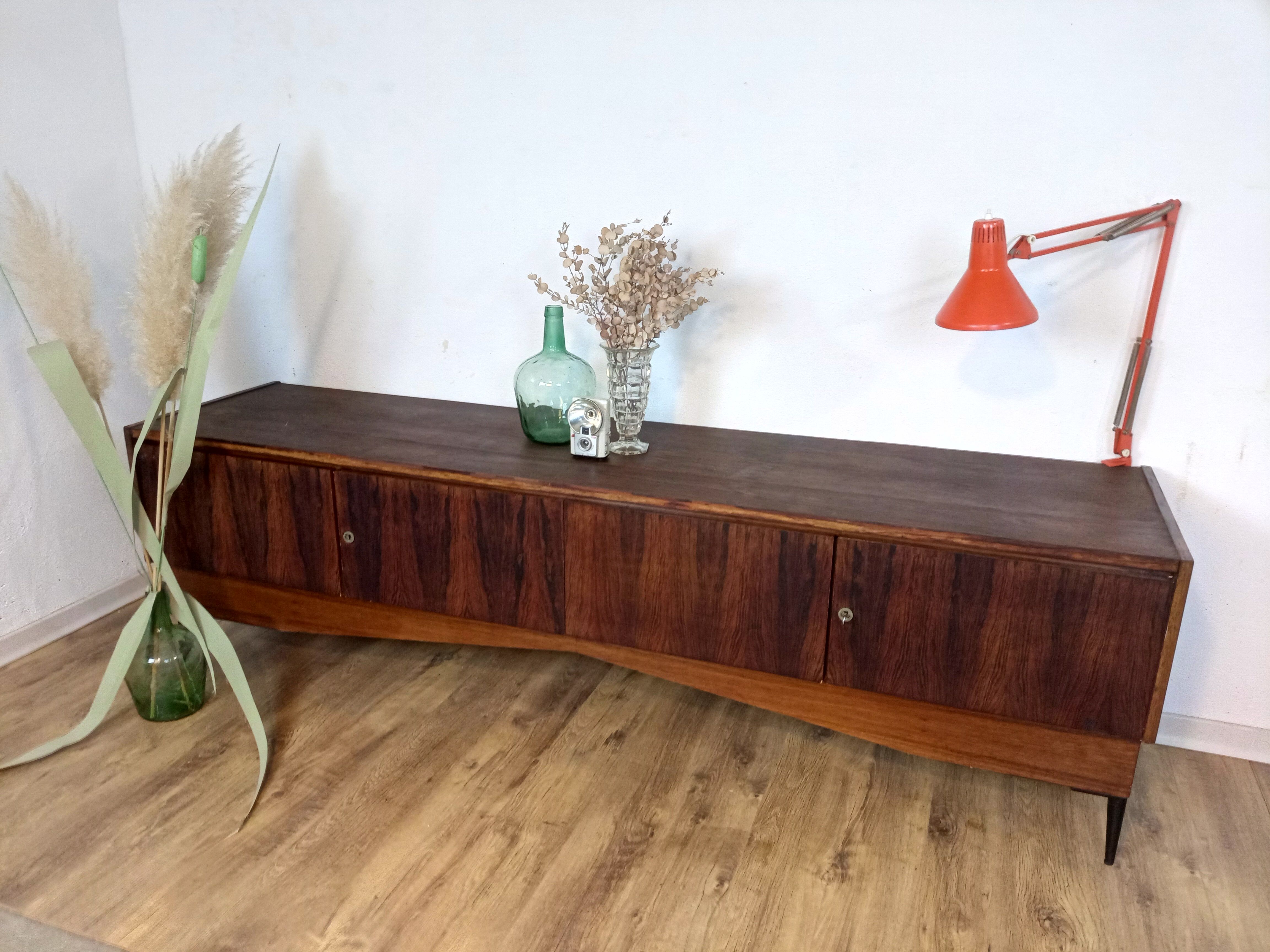 Scandinavian teak and rosewood sideboard