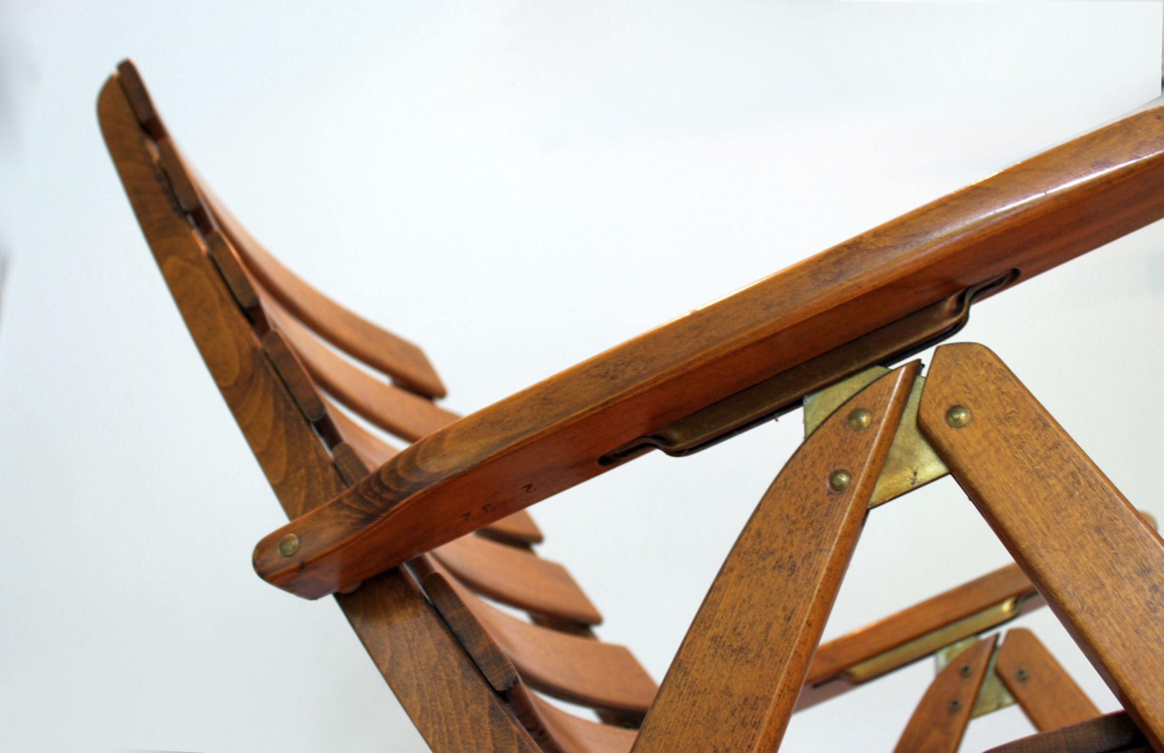 Folding chair in wood Fisher Möbel, 1970.