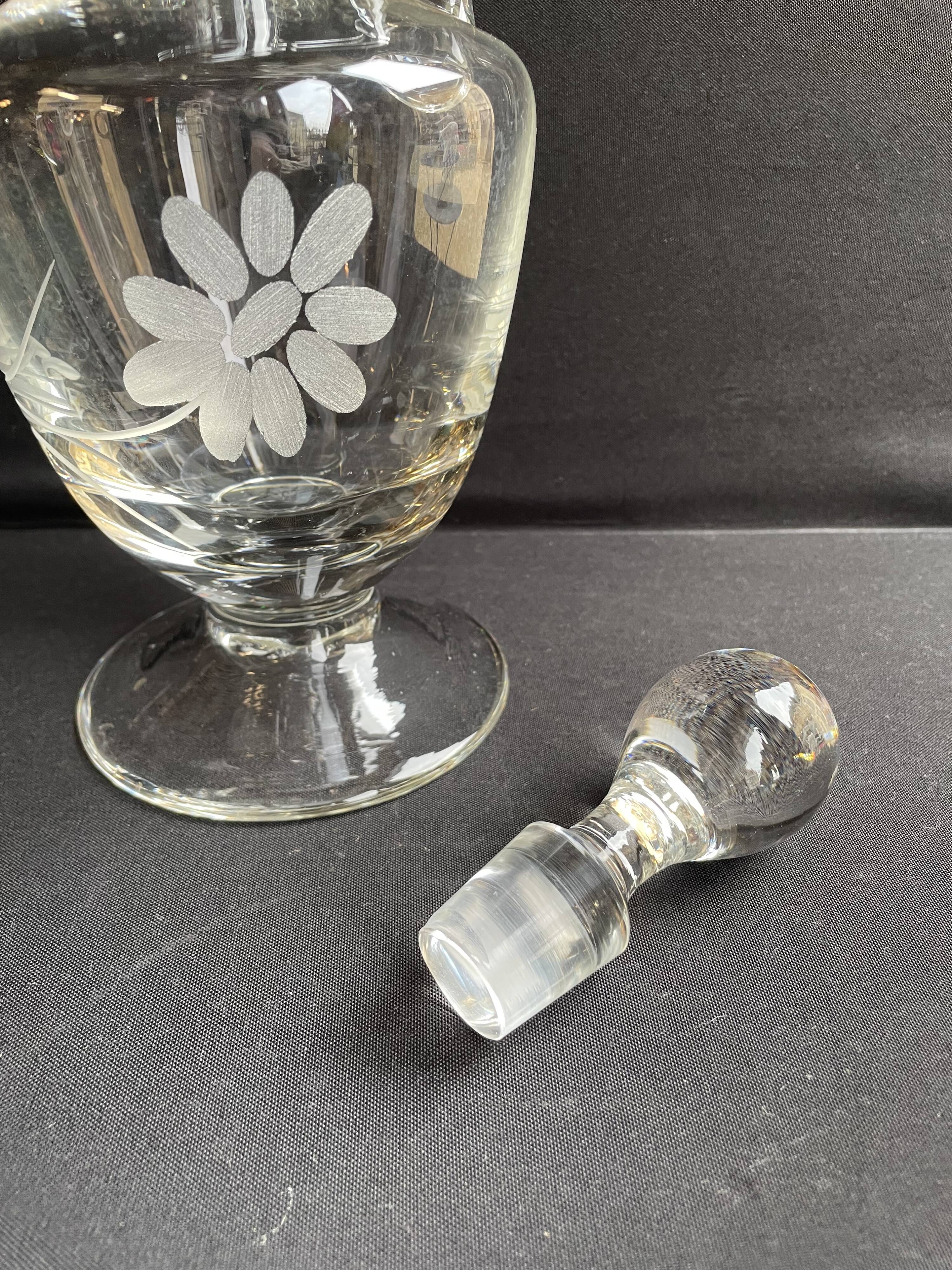 Buire (ewer) blown and engraved crystal – XXth century