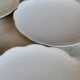 4 assiettes à dessert vintage porcelaine blanche Haviland Limoges