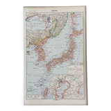 Original vintage map Japan