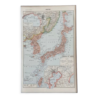 Carte vintage originale Japon