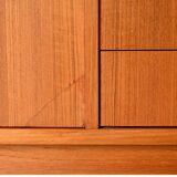Vintage Scandinavian teak sideboard with five drawers