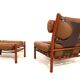Arne Norell Inca chair with ottoman for Norell AB
