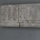 Old fireplace in white marble veined Louis XVI