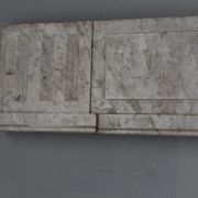Old fireplace in white marble veined Louis XVI