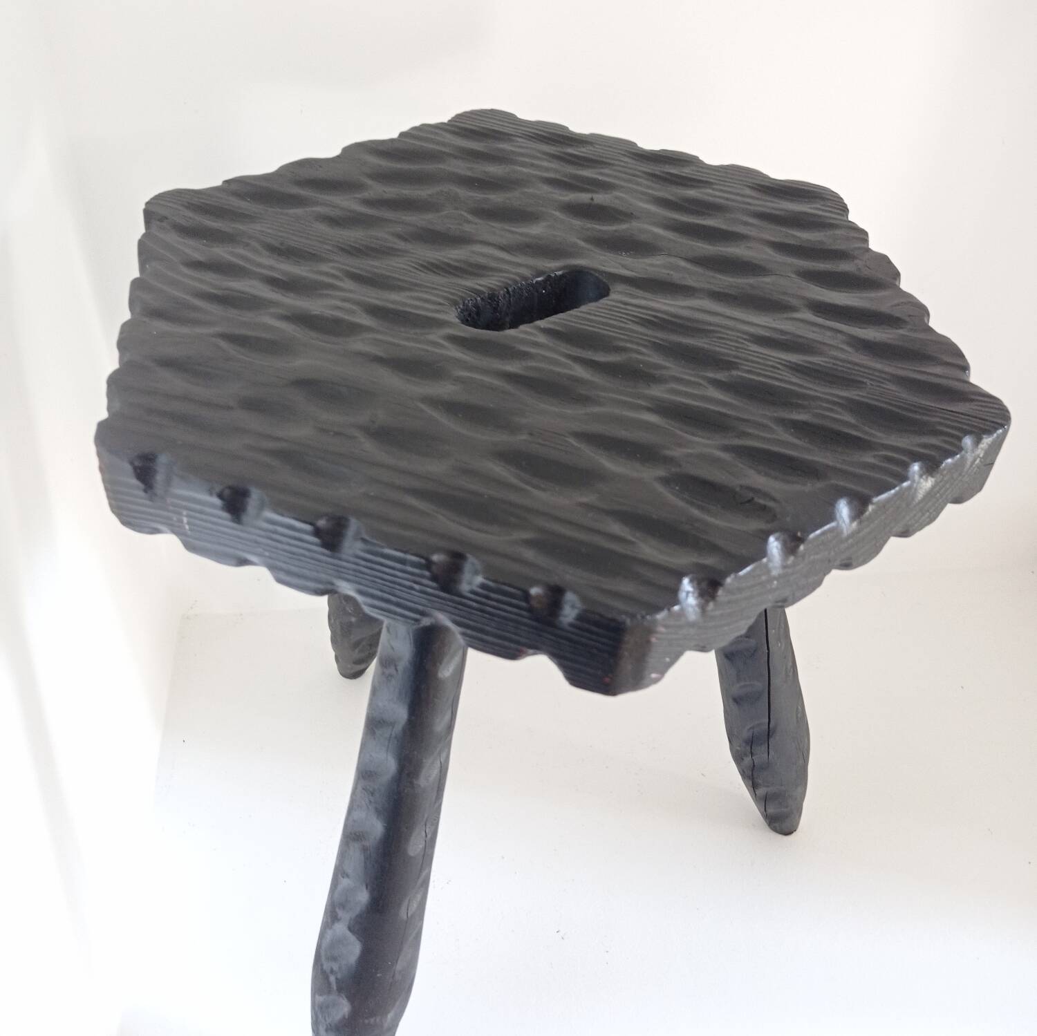 Wabi-sabi wooden stool