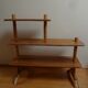 Etagère asymétrique en rotin et bois