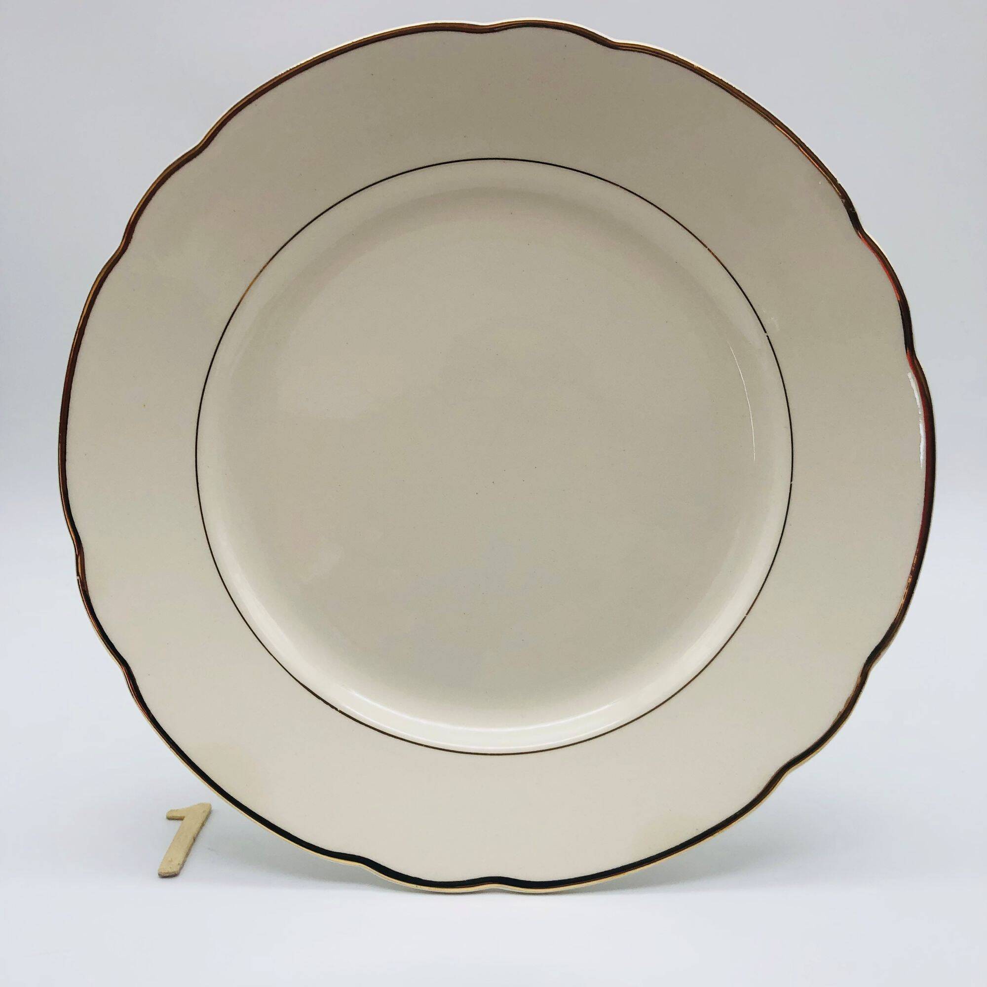 6 Antique Dinner Plates Stamped “Villeroy & Boch”.