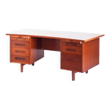 Mid-century desk with drawers and trays. Scandinavian style. France, 60