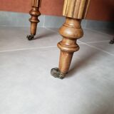 Old round table in walnut with flaps Louis Philippe