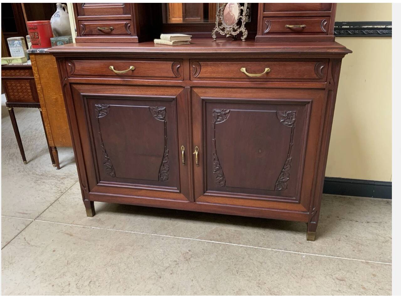 Antique dreamlike Jugendstil sideboard, Art Nouveau