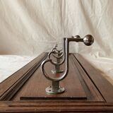 Art Deco wall-mounted coat rack in solid wood - 5 hooks