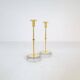 Set of 4 mid-century candle holders Ystad Metall, Sweden, 1950s
