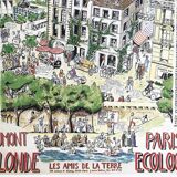 Poster of ecologist candidates René DUMONT / Brice LALONDE with Friends of the Earth in Paris 1976