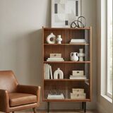 Vintage glass library from the 1960s.