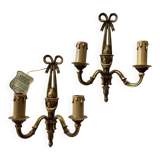 Gilded bronze wall sconces