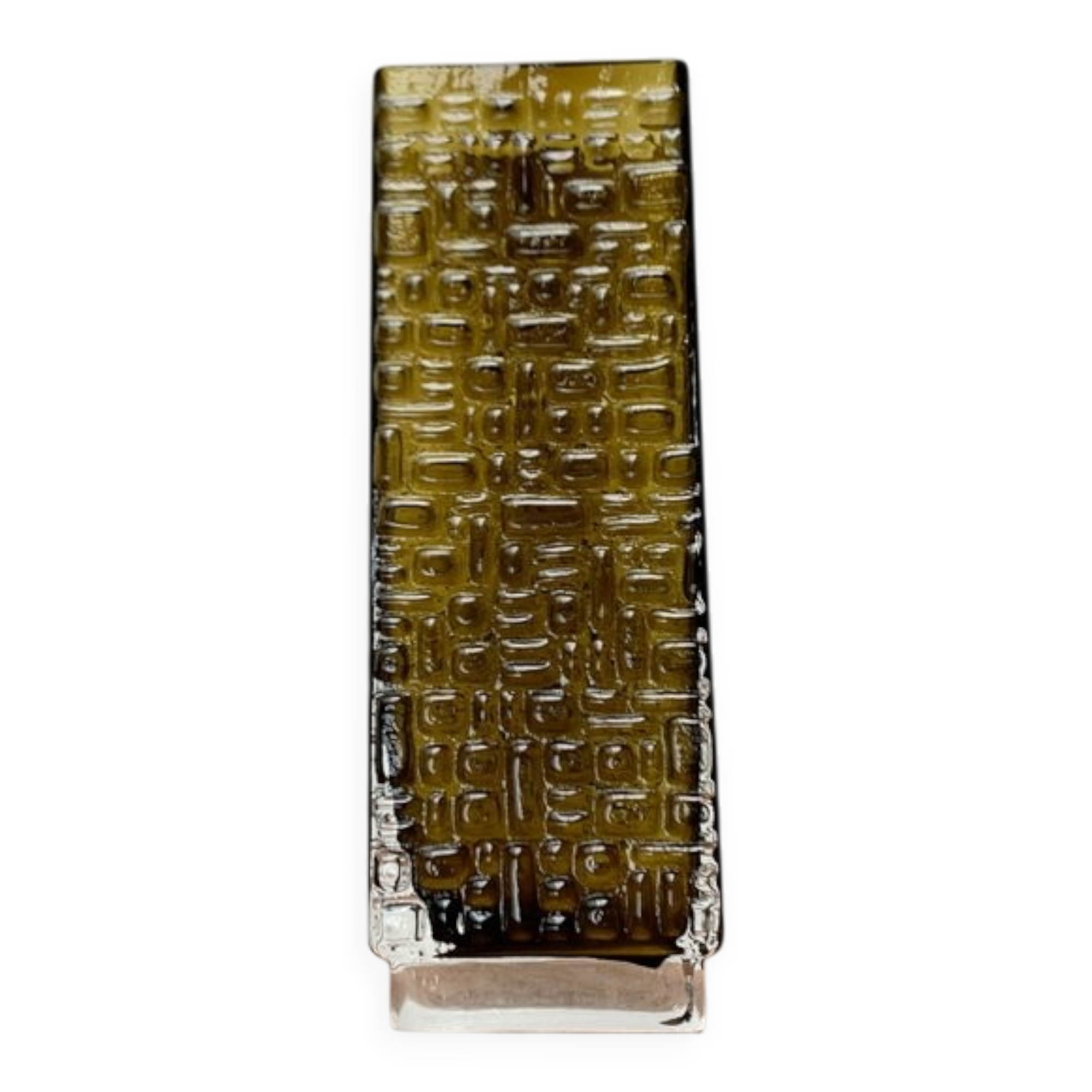 Brutalist bubble glass vase from the German space age mid-century by Emil Funke for Gral, 1960s.