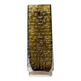 Brutalist bubble glass vase from the German space age mid-century by Emil Funke for Gral, 1960s.