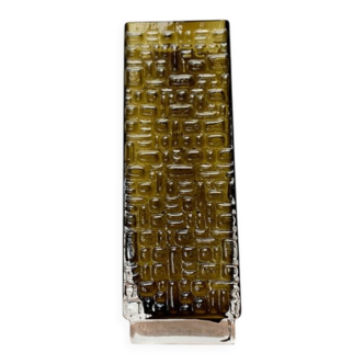 Brutalist bubble glass vase from the German space age mid-century by Emil Funke for Gral, 1960s.