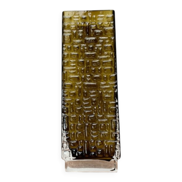 Vase en verre à bulles brutaliste de l'âge spatial allemand du milieu du siècle par Emil Funke pour Gral, années 1960