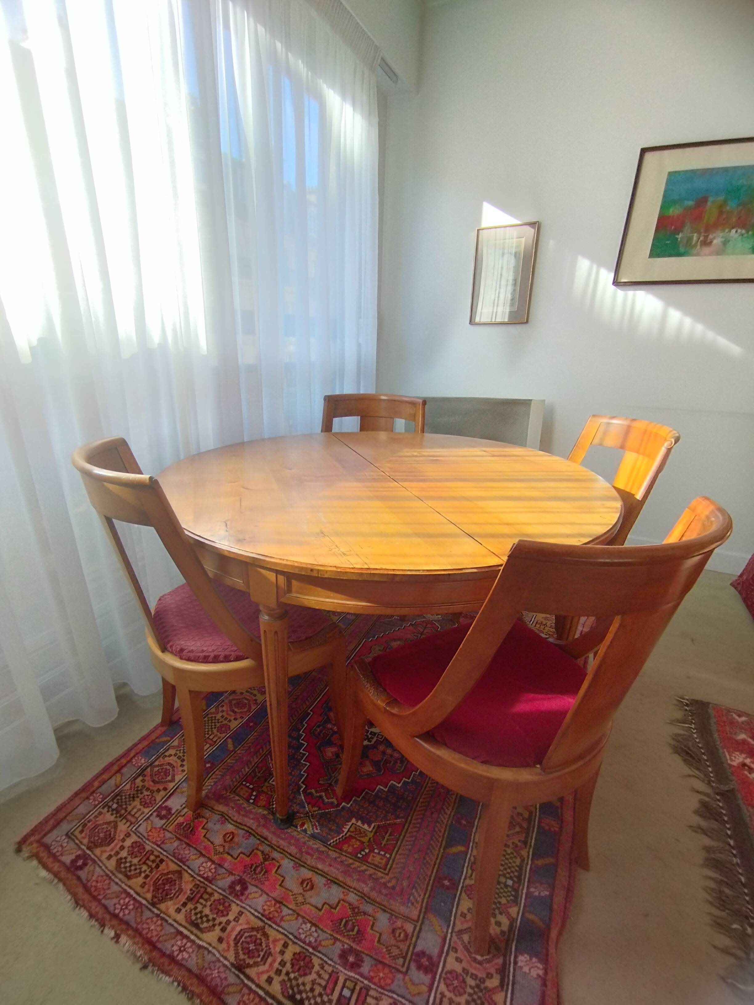 Antique Louis XVI style dining table + 3 extensions