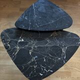 HABITAT Marble and Black Metal Nesting Tables