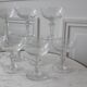 Set of 10 champagne glasses in crystal engraved late nineteenth