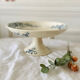 Serving dish with foot and old compotier in iron clay Sevigné HB & Cie