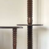 1940s floor lamp in turned wood
