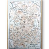 Imprimée en 1906, carte de Montpellier, Hérault.