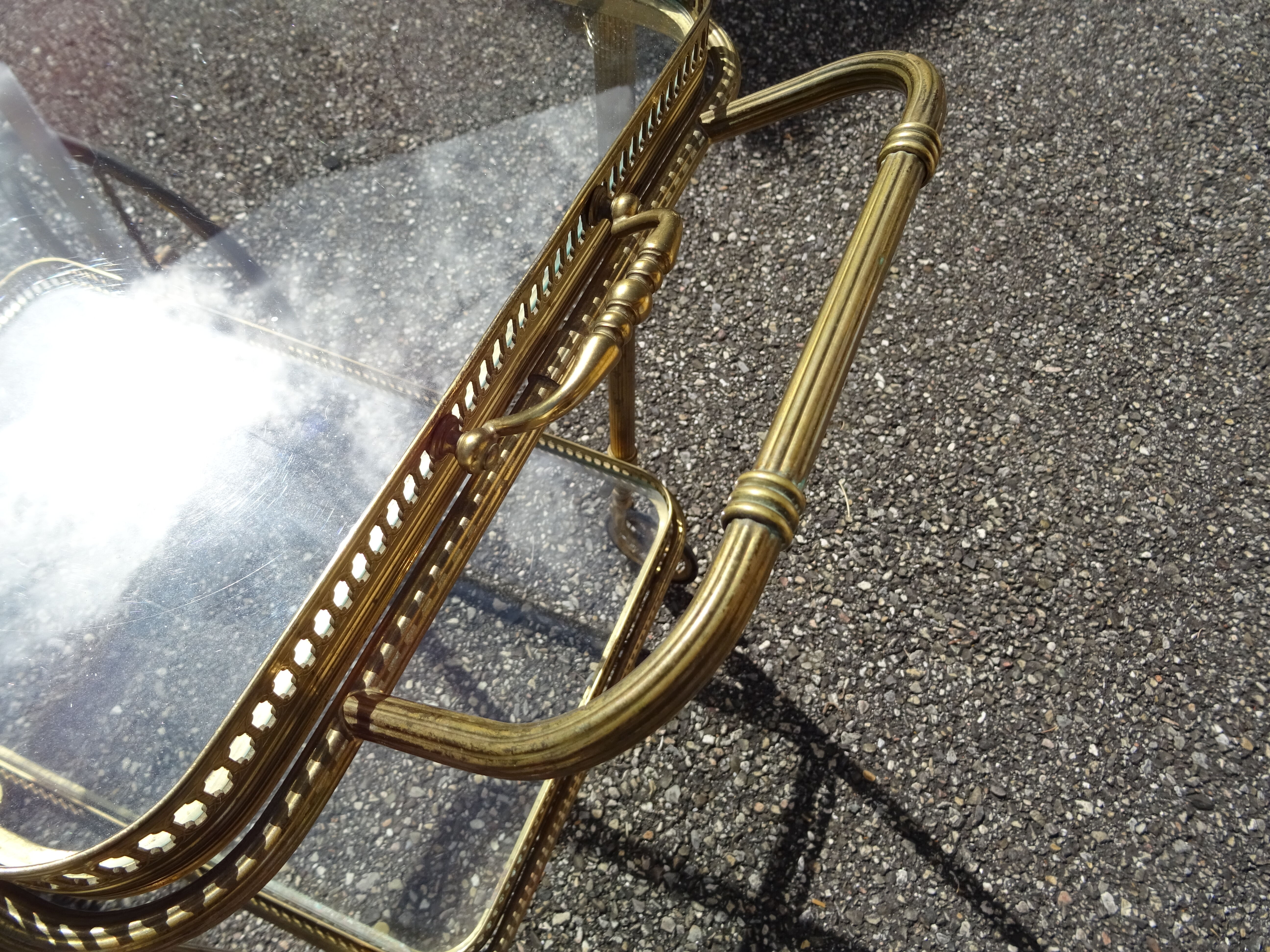 Rolling serving table in neo-classical Louis XVI style.