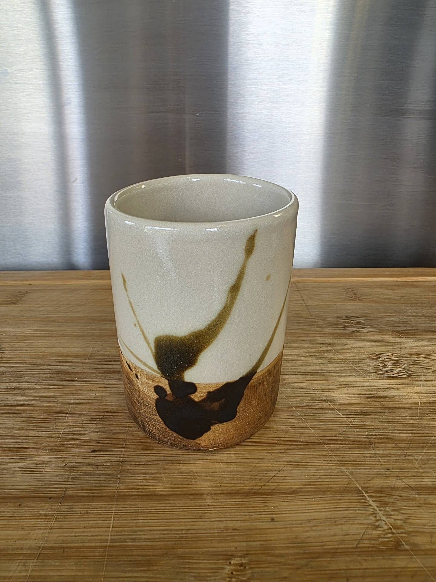 Set of 3 vintage Gres pieces from La Colombe pottery, signed.