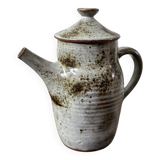 Sanded stoneware pitcher by Chantal and Thierry Robert, 1970s
