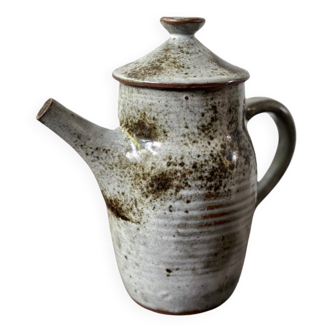Sanded stoneware pitcher by Chantal and Thierry Robert, 1970s
