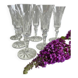 Set of 6 St Louis crystal flutes