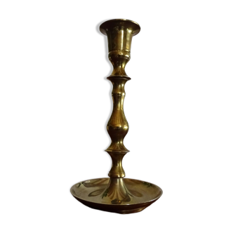 Old vintage brass candle holder 16.8 cm