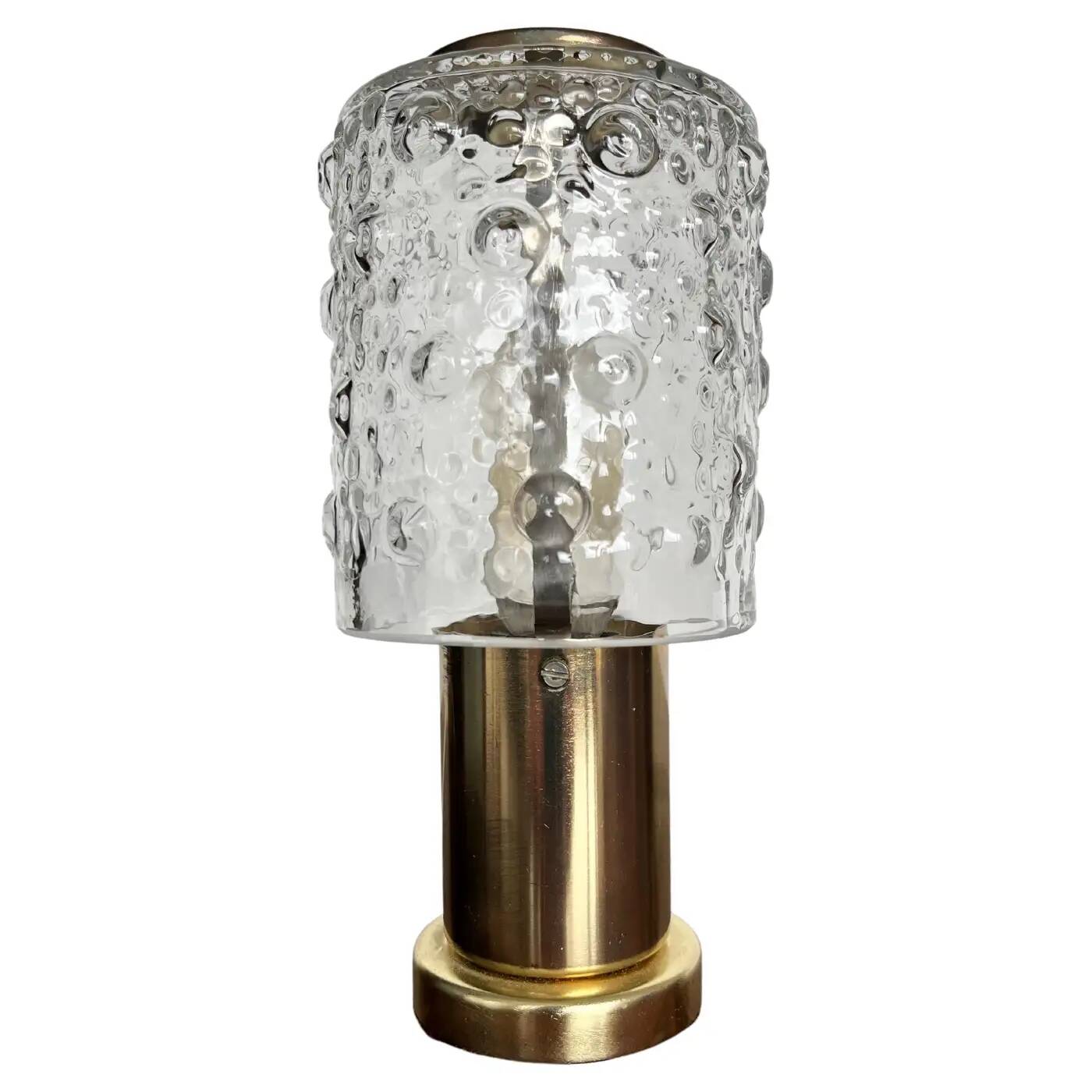 Paire de lampes de table en laiton par Kamenický Šenov, années 1960 / Tchécoslovaquie