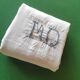 Drap ancien en lin monogrammé 3,20x2,30 m