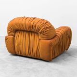 Pair of fabric armchairs Califfo Beka model 1970s vintage modernism