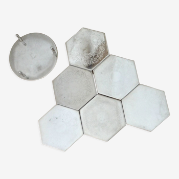 Set de dessous de verre en argent