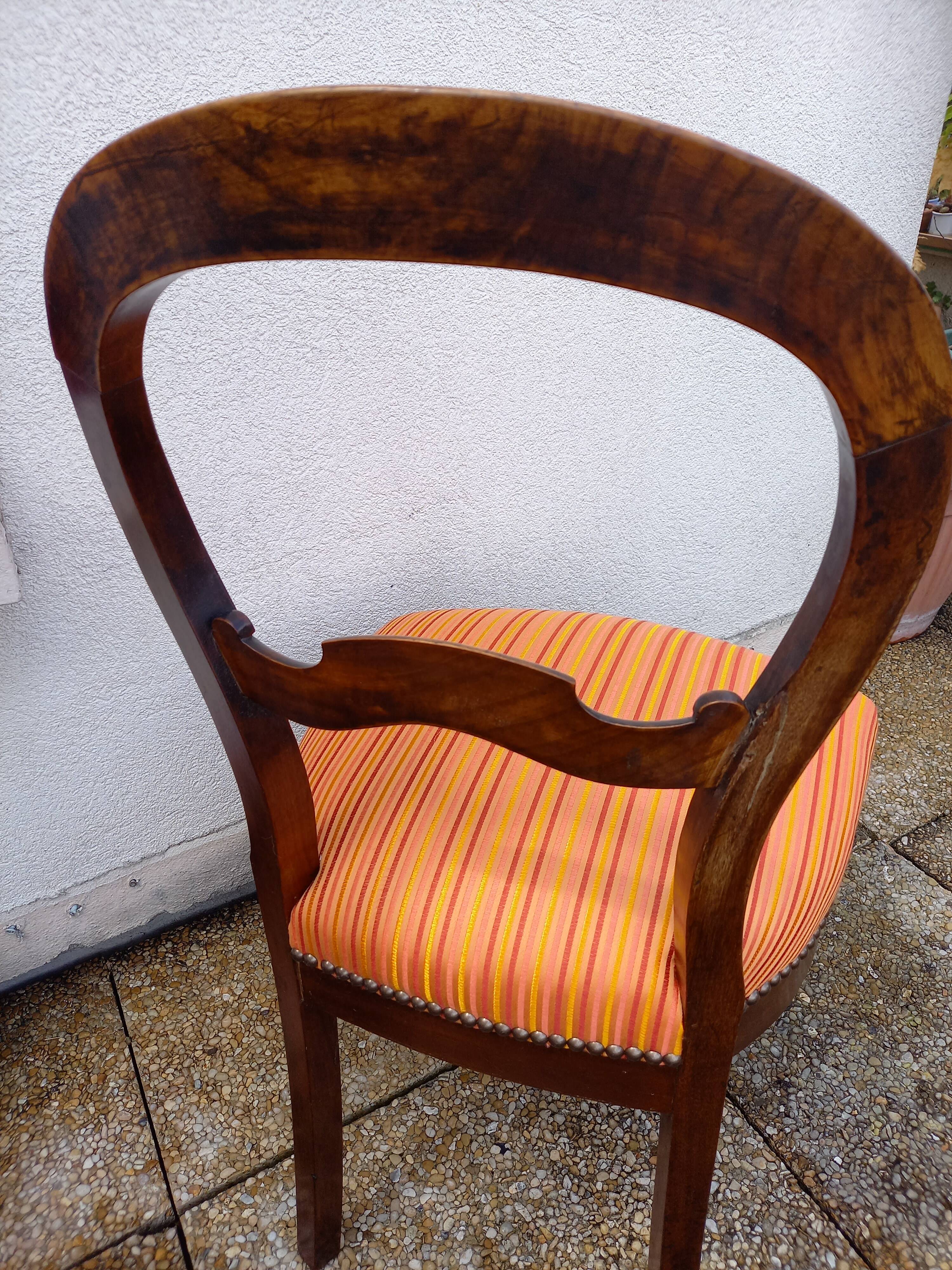 Louis Philippe chair restored with wheels