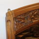 Art Nouveau walnut mirror decorated with holly leaves circa 1900 105x171cm
