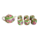 Barbotine Vintage Fruit Tea Set for 6 People